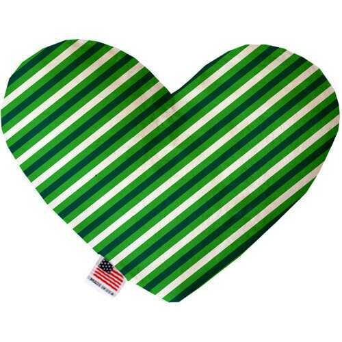 St. Patrick&#39;s Stripes 8 inch Heart Dog Toy