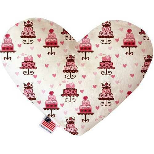 Pink Fancy Cakes 6 inch Heart Dog Toy