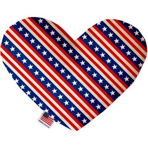 Stars and Stripes 6 inch Heart Dog Toy