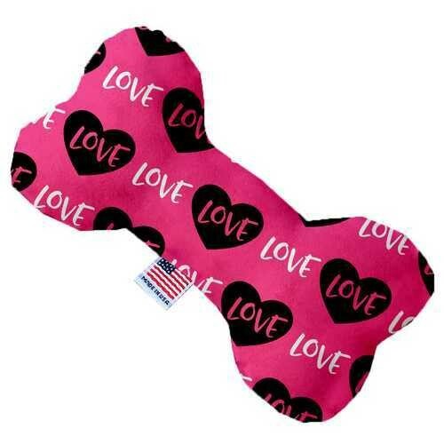 Pink Love 6 inch Bone Dog Toy