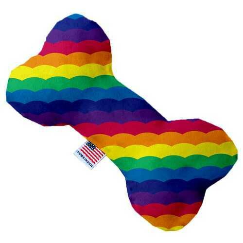 Scalloped Rainbow 8 inch Bone Dog Toy