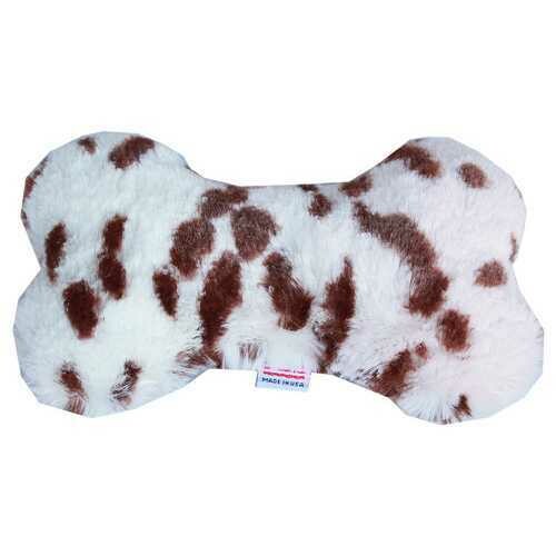 6&quot; Plush Bone Dog Toy Snow Leopard