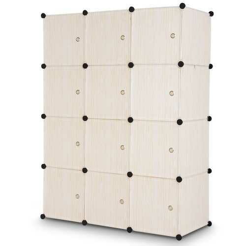 DIY Cube Portable Closet Wardrobe Storage Cabinet with Doors