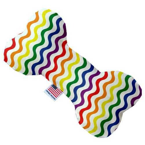 Rainbow Fun Stripes 6 inch Bone Dog Toy