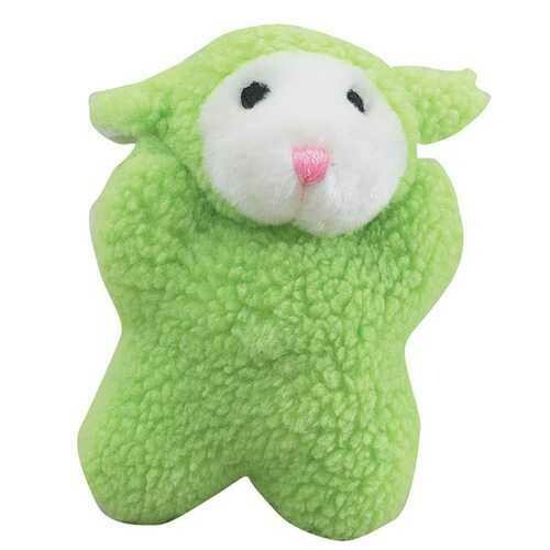 Zanies Cuddly Berber Babies - Green Lamb