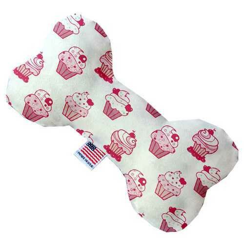 Pink Whimsy Cupcakes 8 inch Bone Dog Toy
