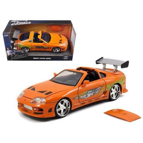 Brian&#39;s Toyota Supra Orange &quot;Fast &amp; Furious&quot; Movie 1/24 Diecast Model Car by Jada