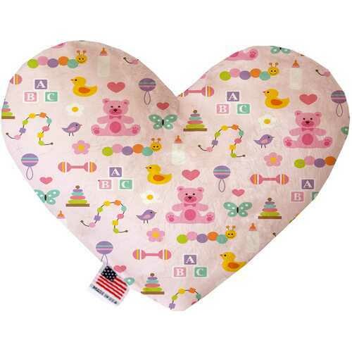 Baby Girl 6 inch Heart Dog Toy