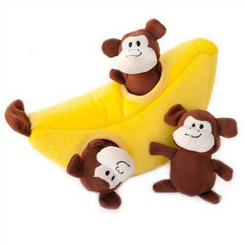 ZippyPaws Burrow Dog Toy - Monkey &#39;n Banana