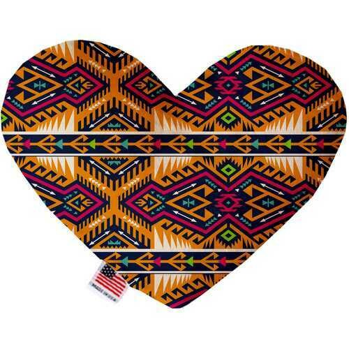 Tan Southwest 6 inch Heart Dog Toy