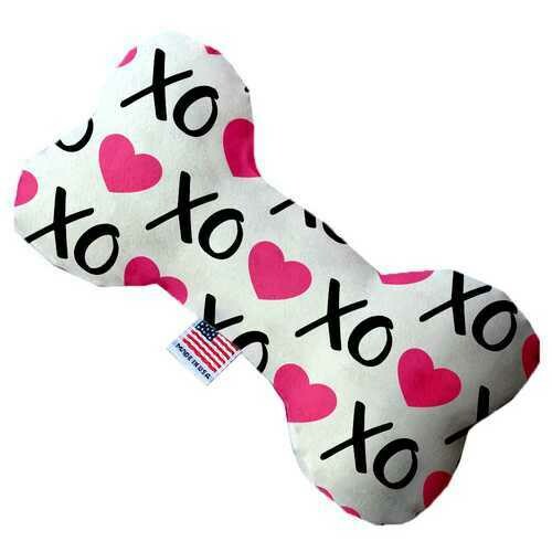 Pink XOXO 8 inch Bone Dog Toy