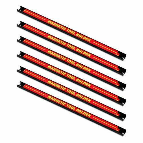 6 PCS 18&quot; Magnetic Tool Holder Bar Organizer Storage Rack Knife Wrench Pilers