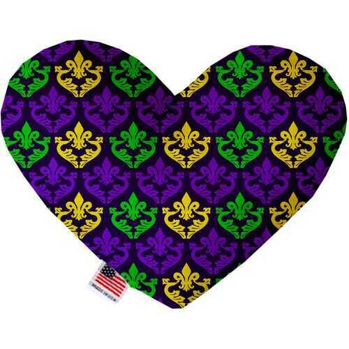Classic Fleur de Lis 6 inch Heart Dog Toy