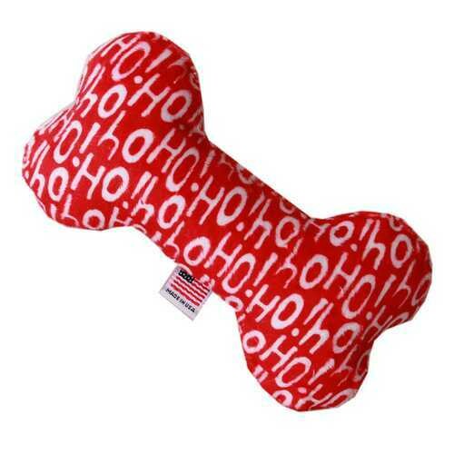 6&quot; Plush Bone Dog Toy Santa Says