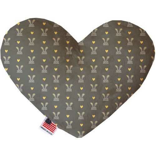Gray Bunnies 8 inch Heart Dog Toy