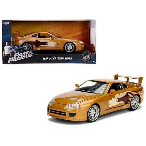 Slap Jack&#39;s Toyota Supra Gold &quot;Fast &amp; Furious&quot; Movie 1/24 Diecast Model Car by Jada