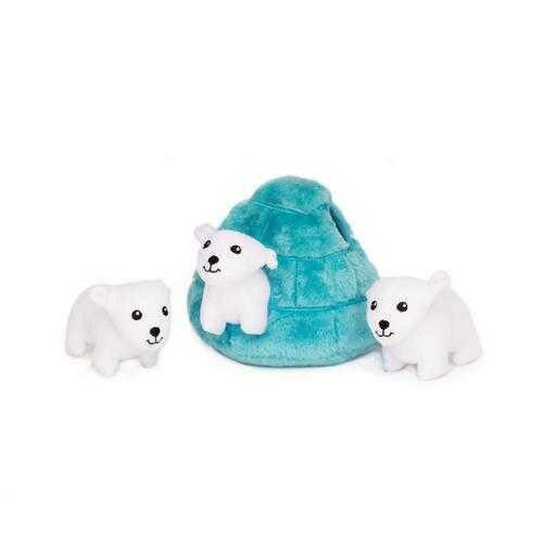 ZippyPaws Burrow Dog Toy - Polar Bear Igloo