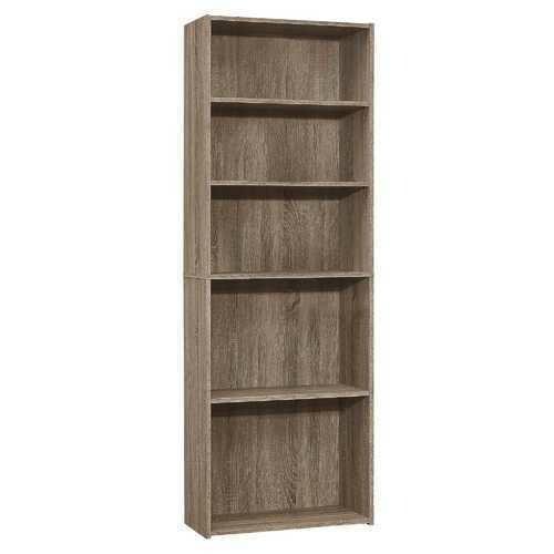 11.75&quot;x 24.75&quot;x 71.25&quot; Bookcase Dark Taupe With 5 Shelves