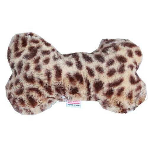 6&quot; Plush Bone Dog Toy Cheetah