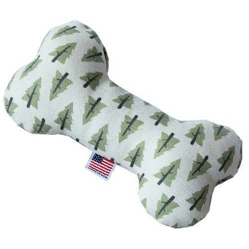 6&quot; Bone Dog Toy Canvas Pine Tree
