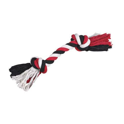 Grriggles Cotton Rope Dog Toy Bones - Red