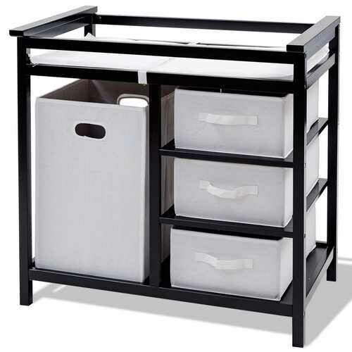 2 Colors Baby Diaper Storage Changing Table w/ 3 Baskets