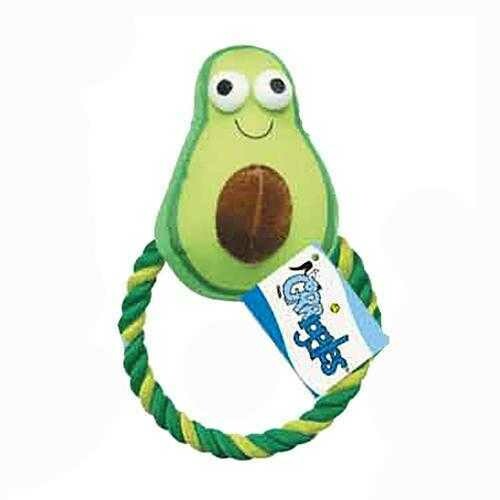 Grriggles Happy Veggies Rope Tug Dog Toy - Avocado