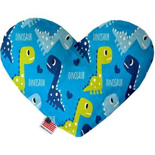 Blue Dinosaurs 6 Inch Heart Dog Toy