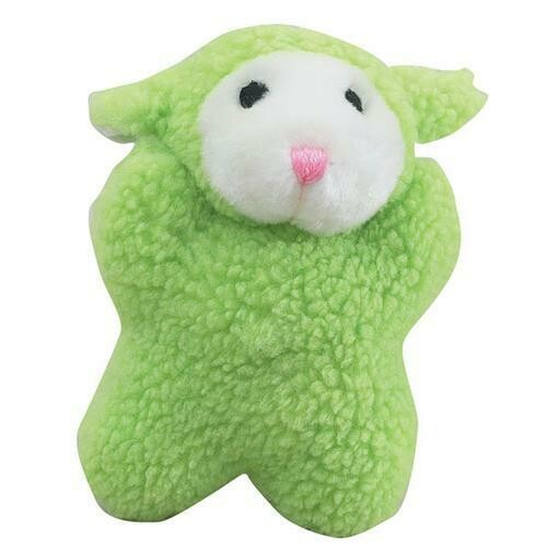 Zanies Cuddly Berber Babies - Green Lamb
