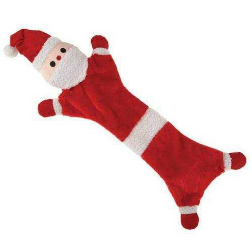 Zanies Festive Unstuffies Dog Toy - Santa