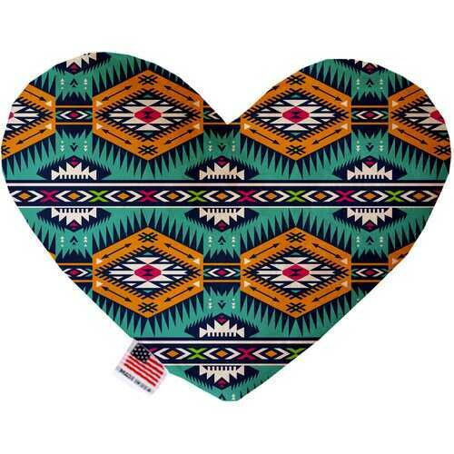 Turquoise Southwest 8 inch Heart Dog Toy