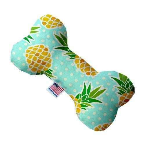 Bone Dog Toy - Pineapples and Polka Dots