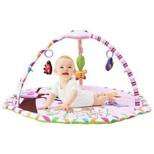 Baby Toddler Infant Gym Play Mat w/ Hanging Toys