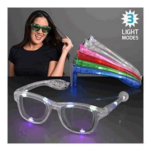 White LED Nerd Glasses