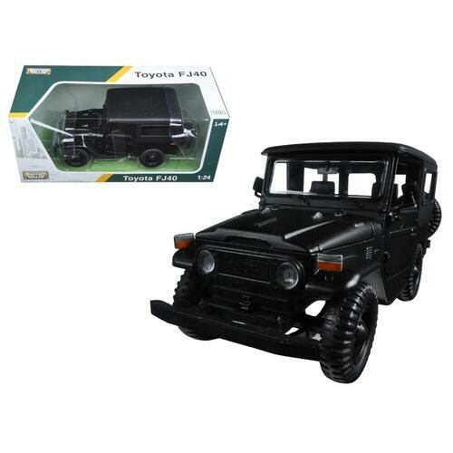 Toyota FJ40 Matt Black 1/24 Diecast Model Car by Motormax