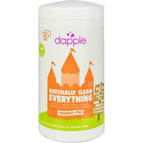 Dapple Surface Wipes for Highchairs, Toys and More Fragrance Free - 75 Wet Wipes