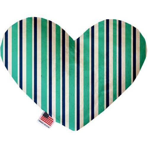 Aquatic Stripes 6 Inch Heart Dog Toy