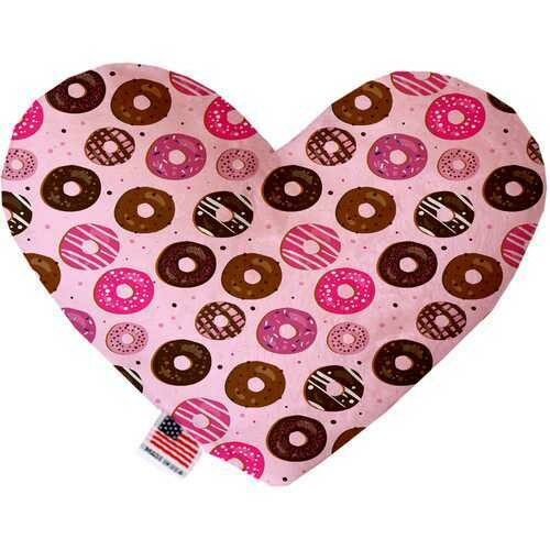 Pink Donuts 6 inch Heart Dog Toy