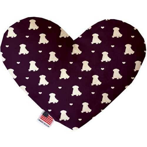 Purple Puppy Love 8 inch Heart Dog Toy