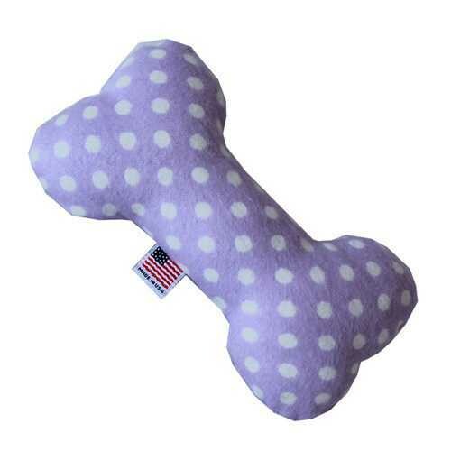 Swiss Dots 6 inch Bone Dog Toy Lavender