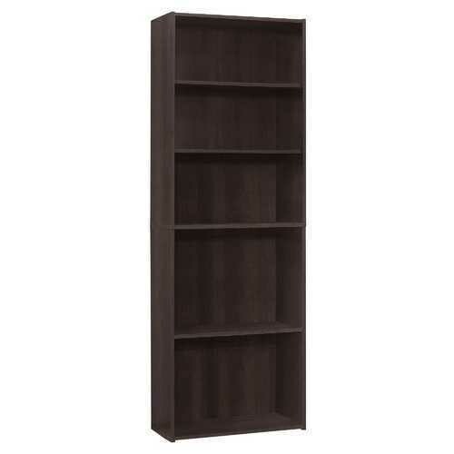 11.75&quot;x 24.75&quot;x 71.25&quot; Bookcase Cappuccino With 5 Shelves