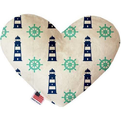 Lighthouses 8 Inch Heart Dog Toy