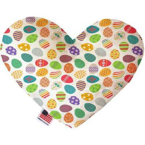 Easter Eggs 8 inch Heart Dog Toy
