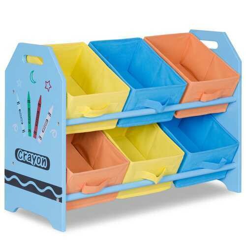 Kid&#39;s Multi-Color Toy Storage Organizer with 6 Bins
