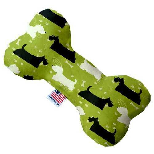 Scottie and Westie 8 inch Bone Dog Toy