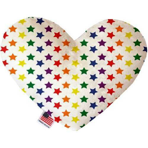 Rainbow Stars 8 inch Heart Dog Toy
