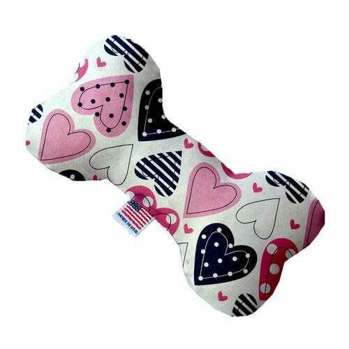Bone Dog Toy - Mixed Hearts