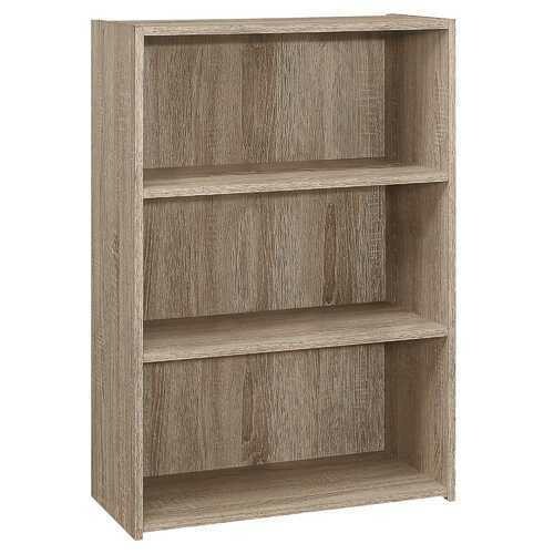 11.75&quot;x 24.75&quot;x 35.5&quot; Bookcase Dark Taupe With 3 Shelves