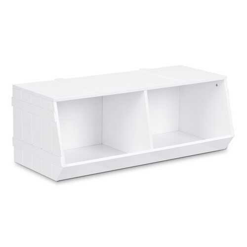 Kids Flexible Stackable Toy Box Organizer Storage Cabinet
