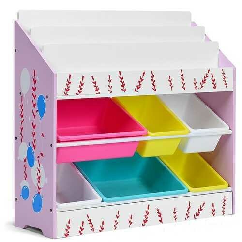 Kids Toy Storage Organizer Children Storage Bins &amp; Book Sleeves
